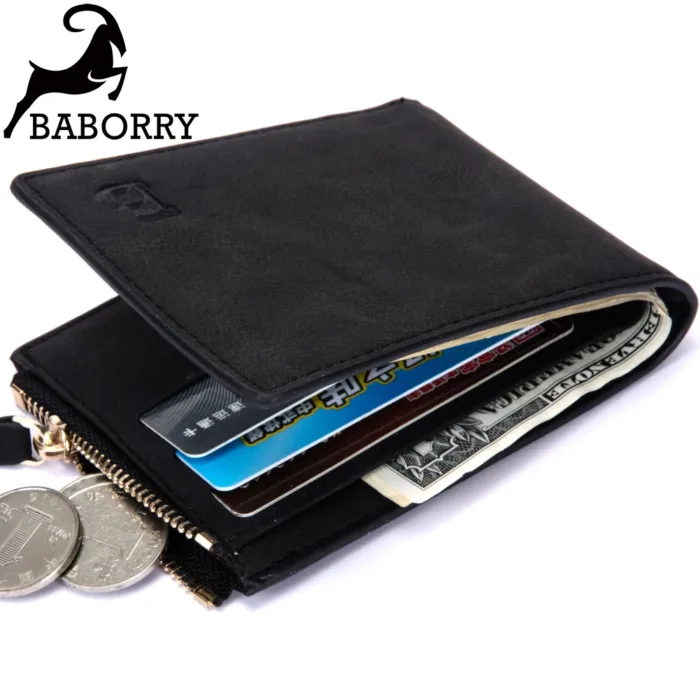 Small Mens Wallet Men Wallets Purse Men Walet Men Purse Mini Slim Vallet Card Holder Thin Money Bag for Men with Coin Pocket - Image 1