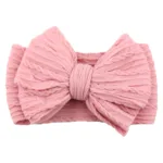 Solid Cable Bow Baby Headband for Child Nylon Layers Headwear Kids Elastic Turban Headwraps Newborn Boys Girls Hair Accessories - Image 20