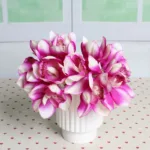 6Heads of Artificial Cymbidium Flower for Home Decor Table Orchid Real Touch Flower Wedding Bride Hand Bouquet Photography Props - Image 2