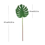 Artificial Single Palm Leaf Fake Tropical Plants Simulation Monstera Branch Flower Arrangement Accessori Hotel Home House Decor - Image 10