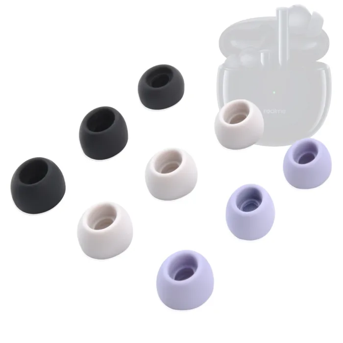 6Pcs Silicone Ear Tips for Realme Air Buds 2 Eartips Realme Buds Air Pro True Wireless Earbuds Tips Earphone Ear Cap Anti-Slip - Image 1