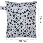 Waterproof Reusable Wet Bag Printed Pocket Nappy Organizers Travel Wet Dry Bags 25x20cm Small Diaper Bag Wet Clothing Mommy Bag - Image 5