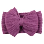 Solid Cable Bow Baby Headband for Child Nylon Layers Headwear Kids Elastic Turban Headwraps Newborn Boys Girls Hair Accessories - Image 21
