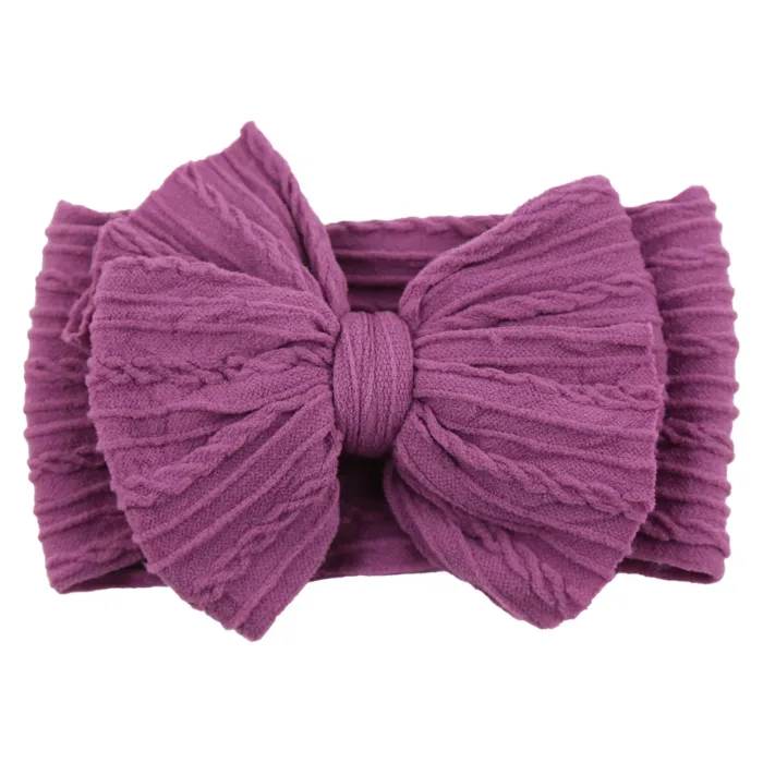 Solid Cable Bow Baby Headband for Child Nylon Layers Headwear Kids Elastic Turban Headwraps Newborn Boys Girls Hair Accessories - Image 21