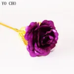 Eternal Rose Colorful Galaxy Artificial Flowers 24K Gold Foil Flower Love Base Flare box for Girlfriend Valentine's Day Gift - Image 13