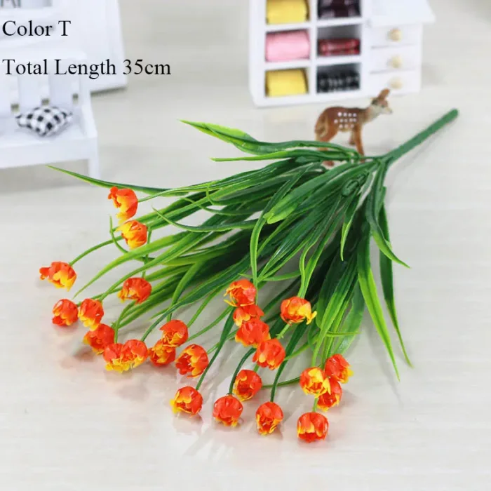 New beautiful 25 heads/bouquet mini artificial calla with leaf plastic fake lily Aquatic plants home room decoration flower - Image 8