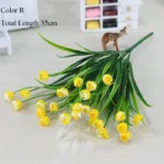 New beautiful 25 heads/bouquet mini artificial calla with leaf plastic fake lily Aquatic plants home room decoration flower - Image 10