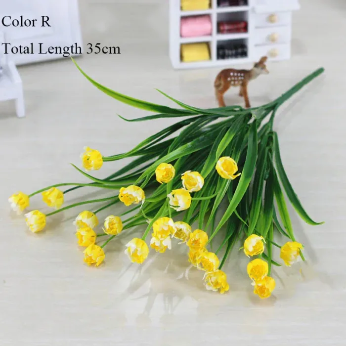 New beautiful 25 heads/bouquet mini artificial calla with leaf plastic fake lily Aquatic plants home room decoration flower - Image 10