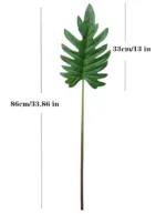 Artificial Single Palm Leaf Fake Tropical Plants Simulation Monstera Branch Flower Arrangement Accessori Hotel Home House Decor - Image 16