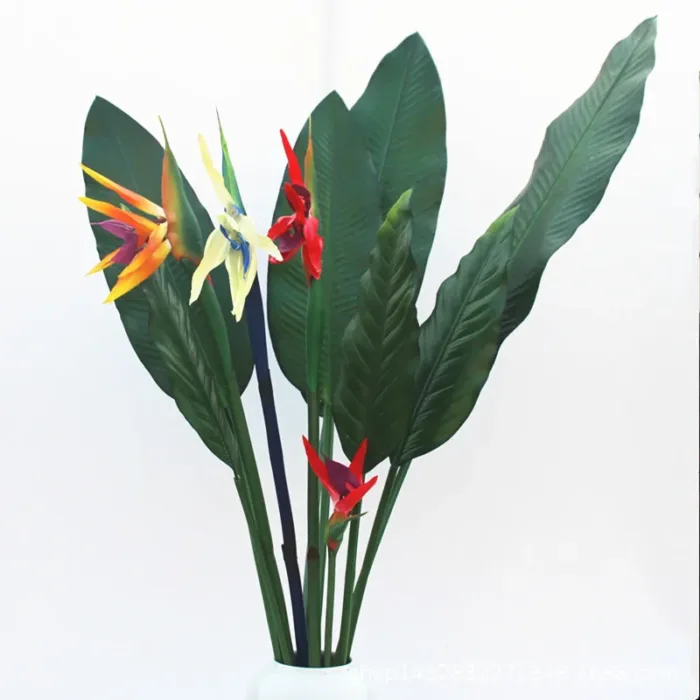 85-105CM Artificial Banana Leaf Plastic Tropical Plant Palm Tree Flower Arrangement Art Material For Home Wedding Photography - Image 6