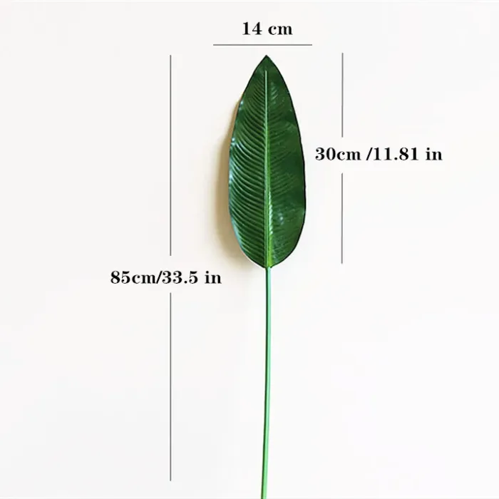 Artificial Single Palm Leaf Fake Tropical Plants Simulation Monstera Branch Flower Arrangement Accessori Hotel Home House Decor - Image 8