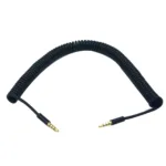3.5mm Male to Male Jack 4 Pole Extension Aux Audio Coiled Spiral Cable 1.5M