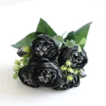 1 Bundle Silk Peony Bouquet Home Decoration Accessories Wedding Party Scrapbook Fake Plants Diy Pompons Artificial Roses Flowers - Image 14