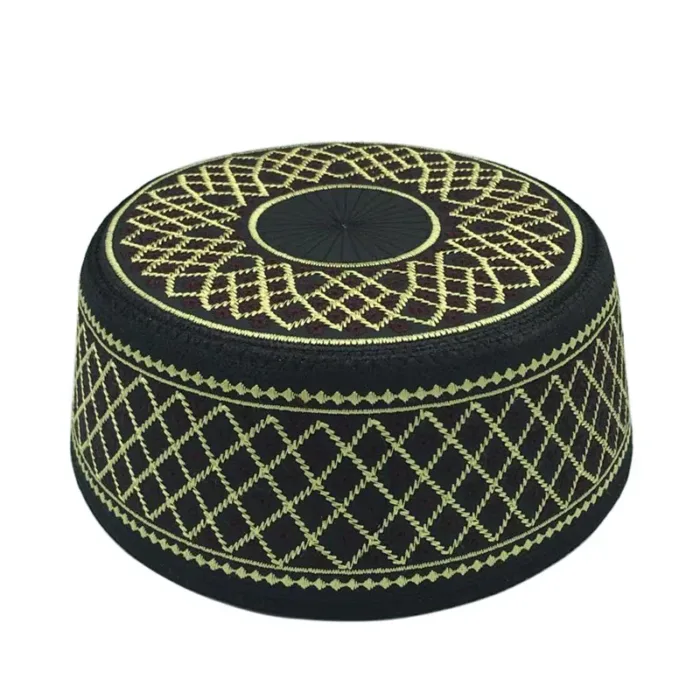 New Muslim Men Prayer Hats Cotton Embroidery Leisure Saudi Arabia Islamic Hat muslim turban Jewish Cap Men Headscarf Clothing - Image 3