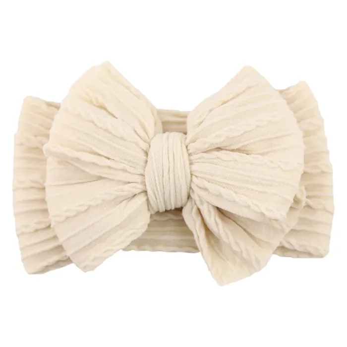Solid Cable Bow Baby Headband for Child Nylon Layers Headwear Kids Elastic Turban Headwraps Newborn Boys Girls Hair Accessories - Image 27