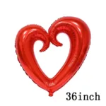 Love Heart Bear Foil Balloons Happy Birthday Valentine’s Day Party Decor Air Helium Globos Wedding Decorations Kids Toys Balloon - Image 27