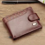 New Brand Trifold Wallet Men Clutch Money Bag Patchwork Leather Men Wallets Short Male Purse with Coin Pocket Card Holder - Image 8