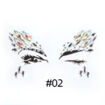 3D Sexy Face Tattoo Stickers Shiny Face Decoration Glitter Fake Tattoo Rhinestones Trendy Acrylic Drill Temporary Tattoo Sticker - Image 11