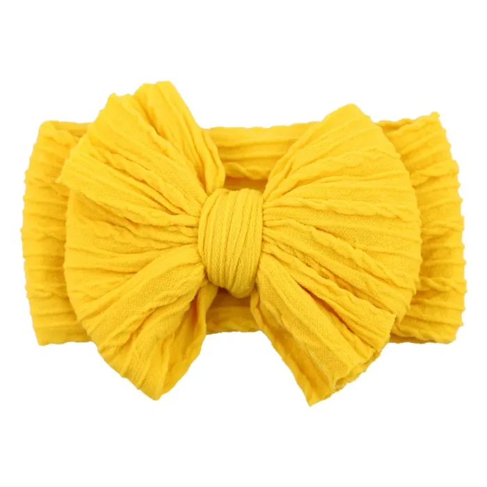Solid Cable Bow Baby Headband for Child Nylon Layers Headwear Kids Elastic Turban Headwraps Newborn Boys Girls Hair Accessories - Image 10