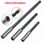 Electric Drill Socket Adapter 1/4 Hex shank self-locking quick release Screwdriver Extension Bar Bits Power Tools