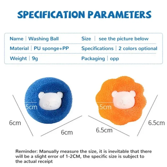 Magic Laundry Ball Kit Reusable Clothes Hair Cleaning Tool Pet Hair Remover Washing Machine Cat Dog Hair Catcher Laundry Ball - Image 6