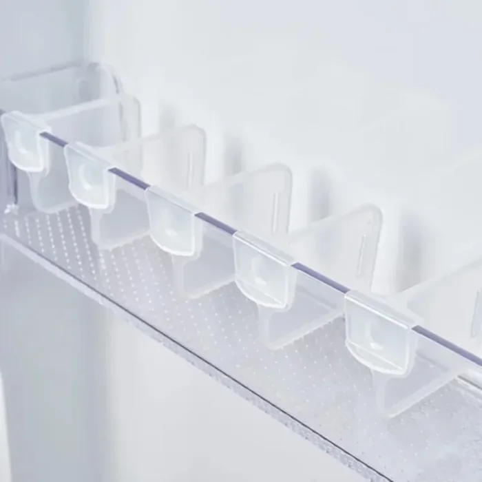Refrigerator Storage Partition Board Plastic Divider Storage Splint Kitchen Bottle Can Assortment Shelf Organizer Divider Clips - Image 1