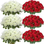 50 Pcs Artificial Rose Flower Silk Roses Bouquet Real Looking Fake Roses for Home Wedding Centerpieces Party Decorations - Image 20