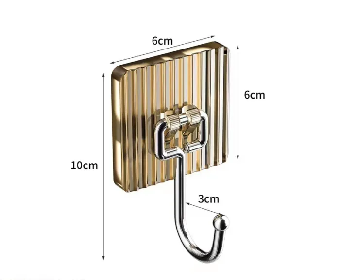 Bathroom Wall Mounted Light Luxury Hook Coat Towel Hanger No Drilling Rack Strong Self Adhesive Holder Accessori Home Storage - Image 7