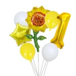 7pcs Large Sunflower Aluminium Foil Balloon 32 Inch Gold Number Ballons Boy Girl Birthday Party Decor Baby Shower Supples Globos - Image 3