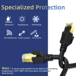 High Speed Cat 8 Ethernet Cable 40Gbps 2000MHz SFTP RJ45 Network Internet Lan Patch Cord for Laptops PS5 Router Cat8 Cable - Image 4