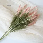 Artificial Lavender Autumn Flower White Foam Bridal Bouquet Plastic Fake Plant Grass For Christmas Home Wedding Table Decor - Image 15