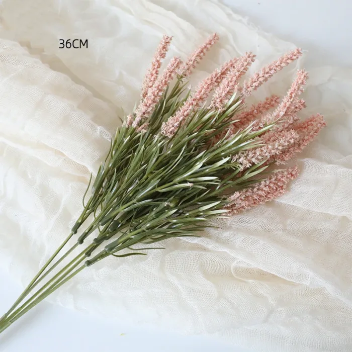 Artificial Lavender Autumn Flower White Foam Bridal Bouquet Plastic Fake Plant Grass For Christmas Home Wedding Table Decor - Image 15