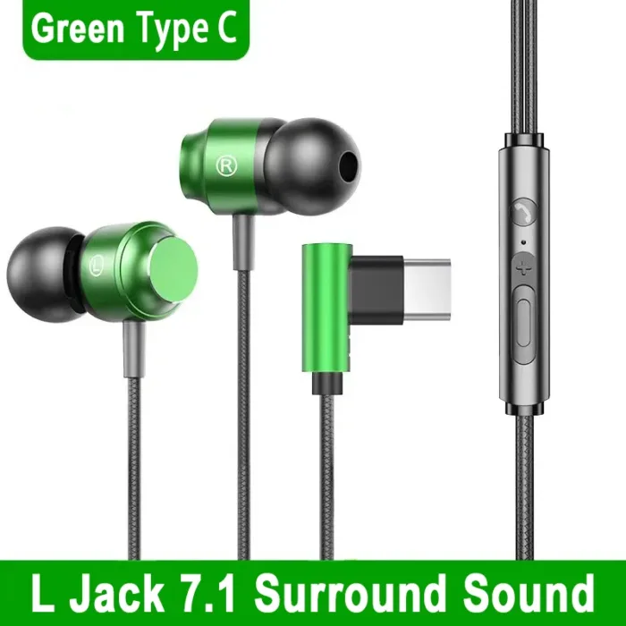For Samsung 90° Jack Wired Gaming Headset HiFi Surround Sound With Mic Type C 3.5mm Music Headphones For Galaxy S24 23 iPhone 15 - Image 9