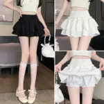 Womens Lace Ruffle Bloomers Shorts Layered Pettipants Victorian Pumpkin Pants Panties Booty Shorts Lolita Dress Safety Shorts