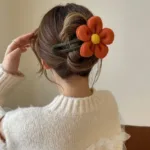 Plush Flower Hair Clips Women Colorful Ponytail Clips Large Duckbill Clips Hairgrip Girls Headwear Fashion Hair Accessories - Image 3