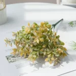 5 Forks Peach Leaf Grass Wedding Decorative Flowers Christmas Wreaths Vase for Home Decor Ornamental Flowerpot Artificial Plants - Image 10