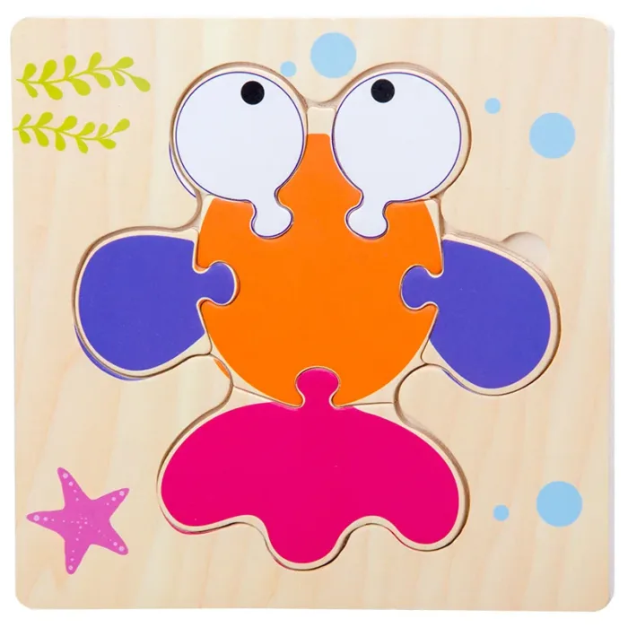 High Quality 3D Wooden Puzzles Educational Cartoon Animals Early Learning Cognition Intelligence Puzzle Game For Children Toys - Image 20
