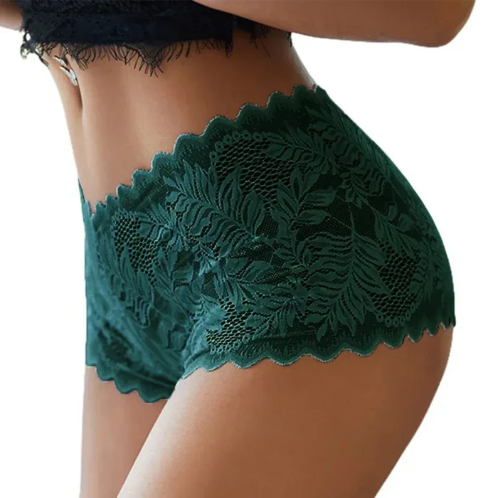 5XL Casual Woman Lace Floral Mesh Lingerie Plus Size Briefs Knicker Underwear Panties Underpants Briefs For Women Clothing - Image 2
