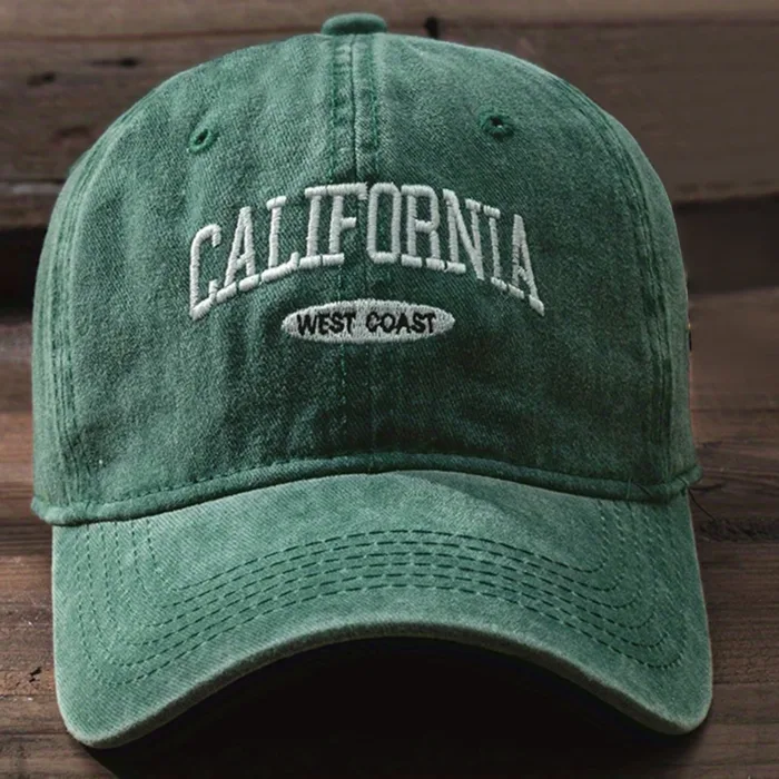 Fashionable Versatile Washed Letters Solid Color Embroidered Baseball Cap For Men Wide Brimmed Casual Sports Cap For Women - Image 8