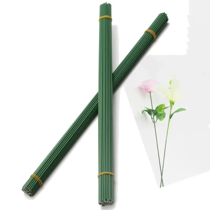 2mm*30CM Artificial Green Flower Stem DIY Floral Material Handmade Wire Stem Accessoies for Wedding Home Decoration - Image 1