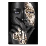 Modern Black Gold African Woman Portrait Wall Art Posters Living Room Home Decor Canvas Painting Mural Prints Pictures Cuadros - Image 15