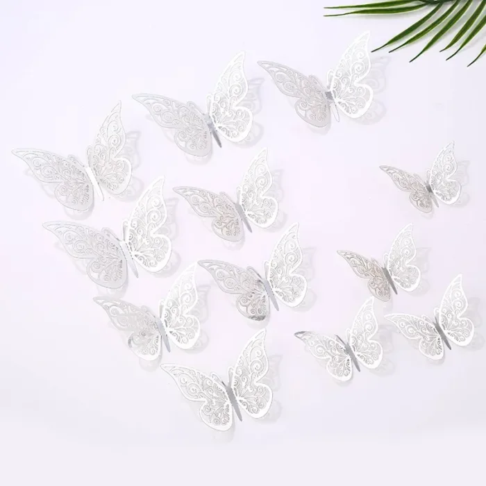 12pcs Suncatcher Sticker 3D Effect Crystal Butterflies Wall Sticker Beautiful Butterfly for Kids Room Wall Decal Home Decoration - Image 15