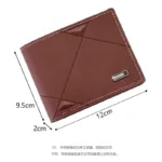 New Men's Wallet Short Multi-card Coin Purse Fashion Casual Wallet Male Youth Thin Three-fold Horizontal Soft Wallet Men PU - Image 6