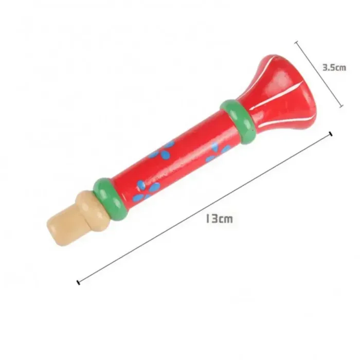 Multi-color Wooden Small Trumpet Kids Baby Musical Instrument Learning Toy Gift - Image 4
