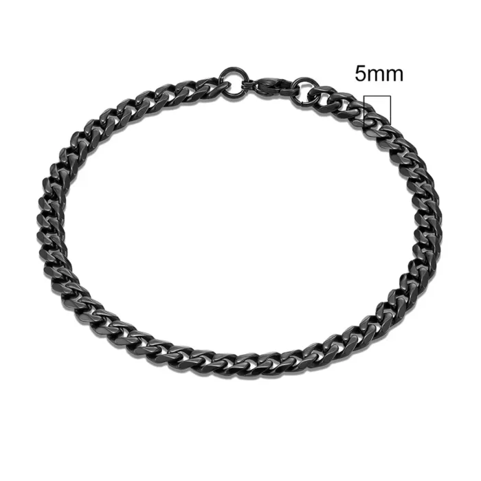 MKENDN 3-11mm Locomotive Men Punk Rock Stainless Steel Curb Cuban Link Chain Silver Color Bracelet For Women Biker Jewelry - Image 21