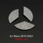 Luxury Bling Car Steering Wheel Diamond Emblem Decal Decoration Cover DIY Sticker Car Accessories for Mercedes Benz - Image 10