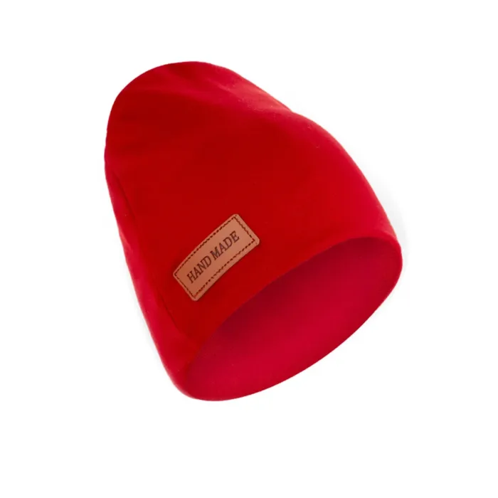 Solid Cashmere Baby Turban India Hats Newborn Boys Girls Autumn Winter Beanies Bonnet with Handmade Leather Tag Kids Headwraps - Image 7