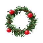 1pc Christmas Red Fruit PVC Pine Needle Napkin Ring Holders Xmas Table Decoration Home Wedding Banquet Hotel Table Sup - Image 7