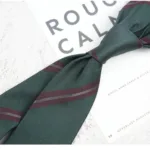 2024 New Korean 7cm Luxury Casual Neckties For Men Navy Brown Green Striped Neck Ties Formal Dress Suit Cravat Flower Red Tie - Image 6