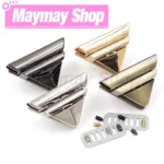 1pcs Metal Fashion Switch Lock Triangle Press Lock Clasp Leather Craft Women Bag Handbag Shoulder Bag Purse DIY Hardware